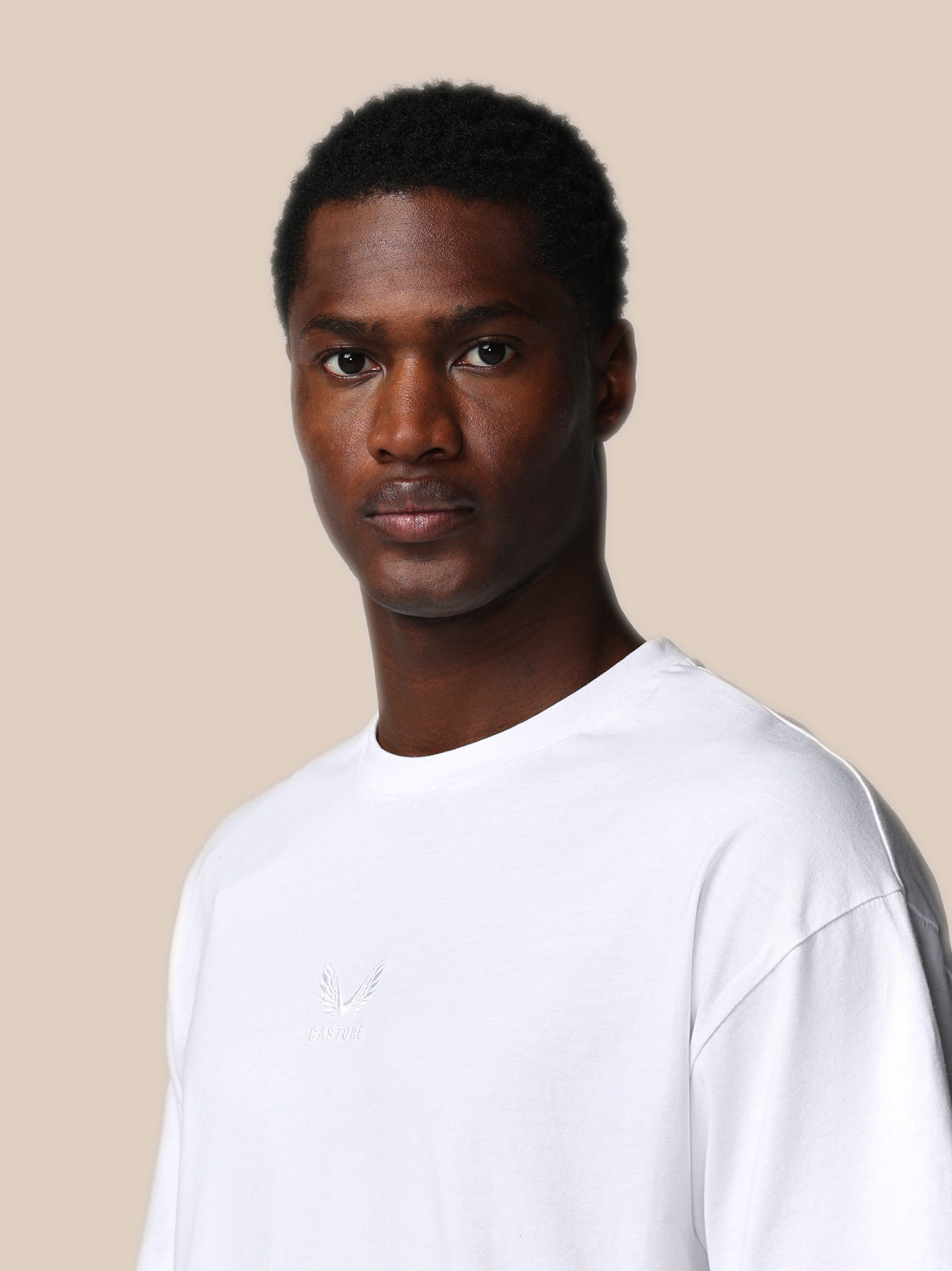 Heren Adapt katoenen T-shirt met korte mouw en loose fit – wit - Wit