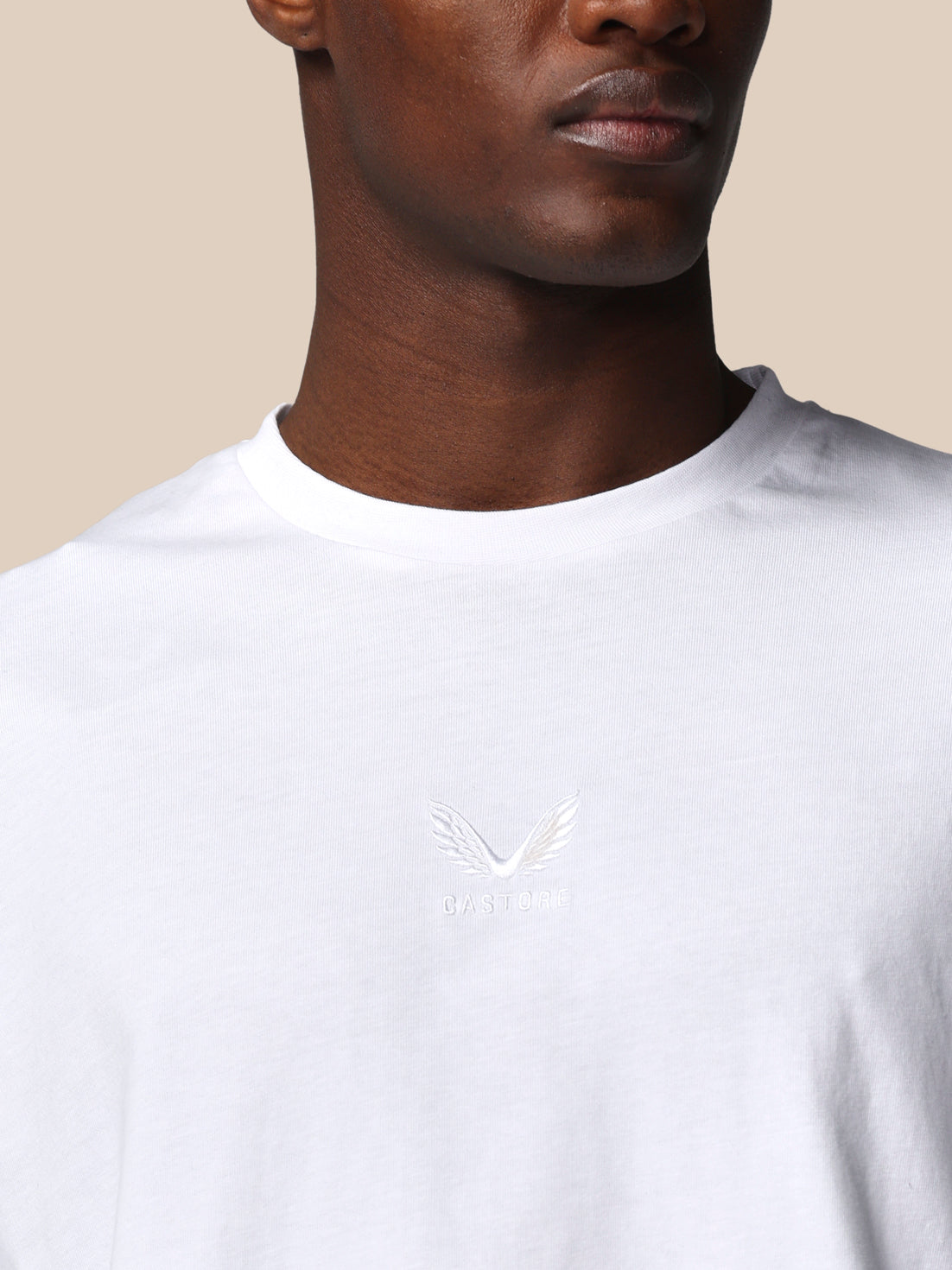 Heren Adapt katoenen T-shirt met korte mouw en loose fit – wit - Wit