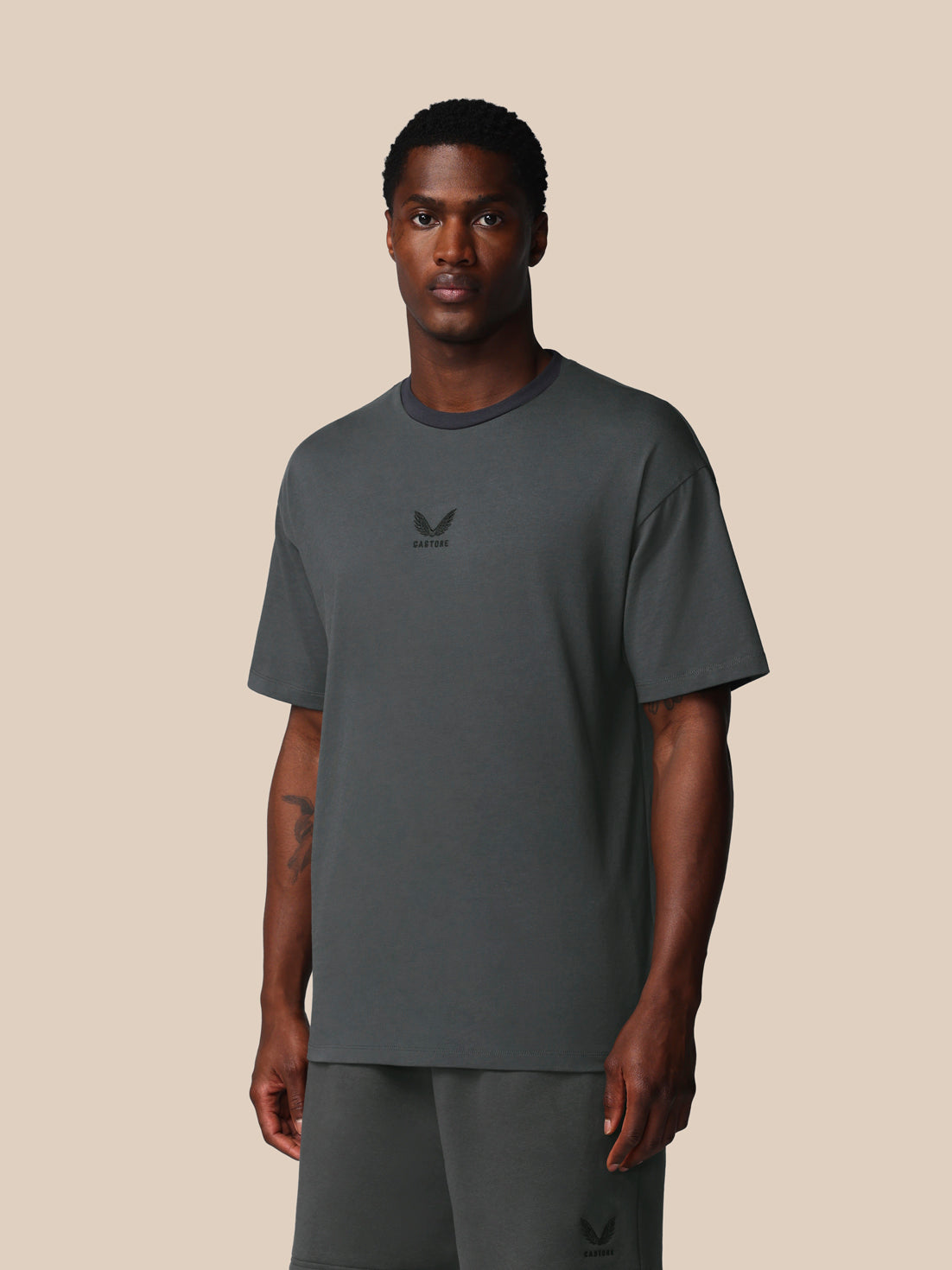 Men’s Adapt Cotton Short Sleeve Loose Fit T-Shirt - Gunmetal - Gunmetal