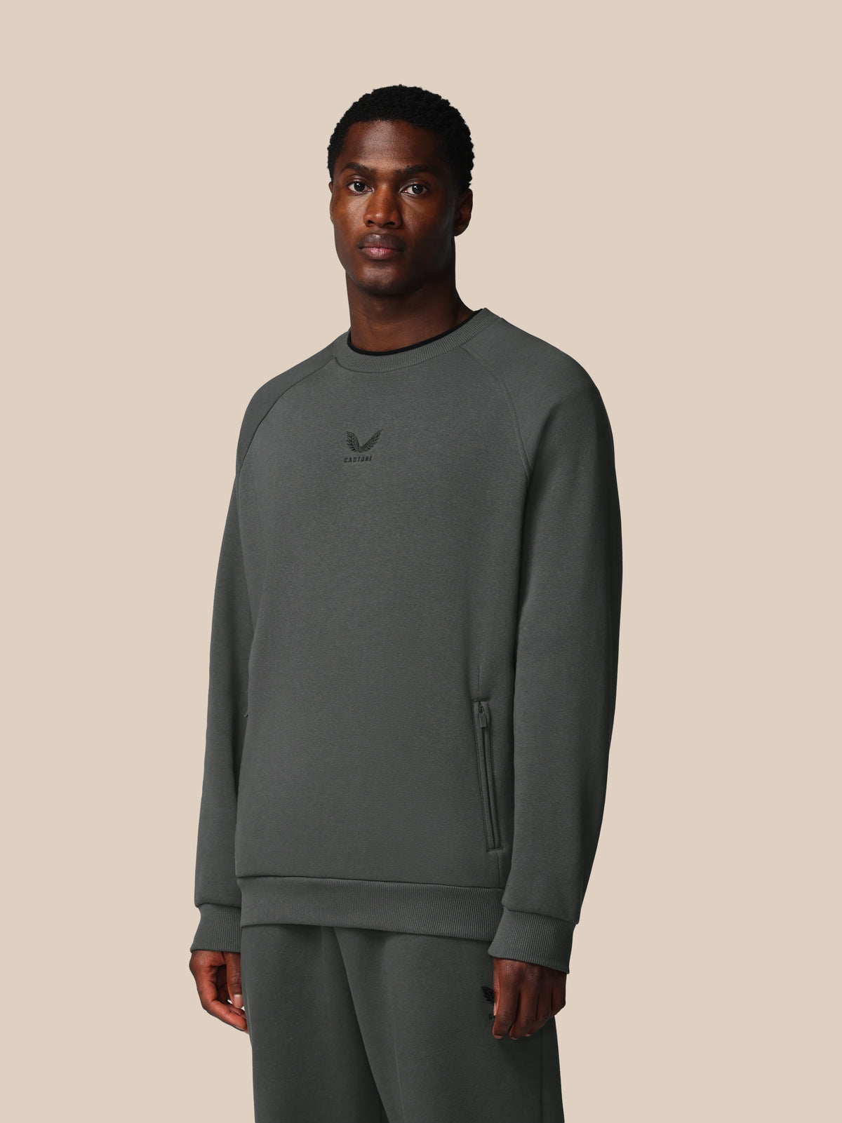 Men’s Adapt Cotton Fleece Long Sleeve Sweatshirt - Gunmetal - Gunmetal