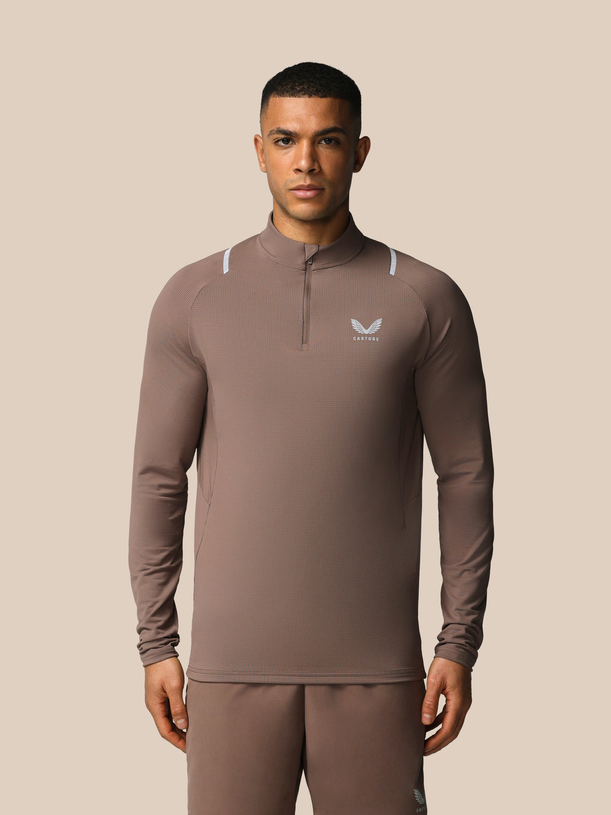 Hombre Apex Training 1/4 Zip Top - Topo intenso - Topo oscuro
