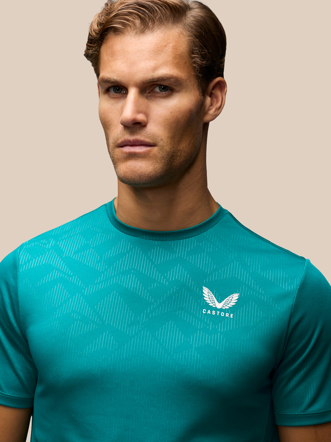 Men's Adapt All-Over Print Short Sleeve T-Shirt - Teal / White - Teal