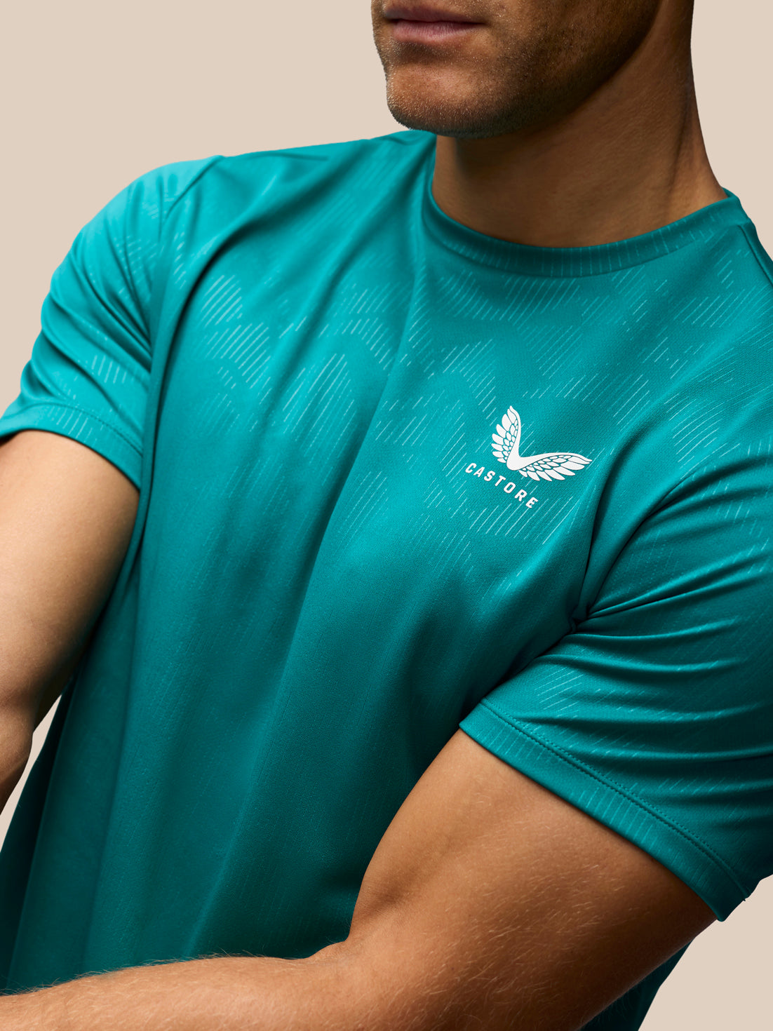 Men's Adapt All-Over Print Short Sleeve T-Shirt - Teal / White - Teal