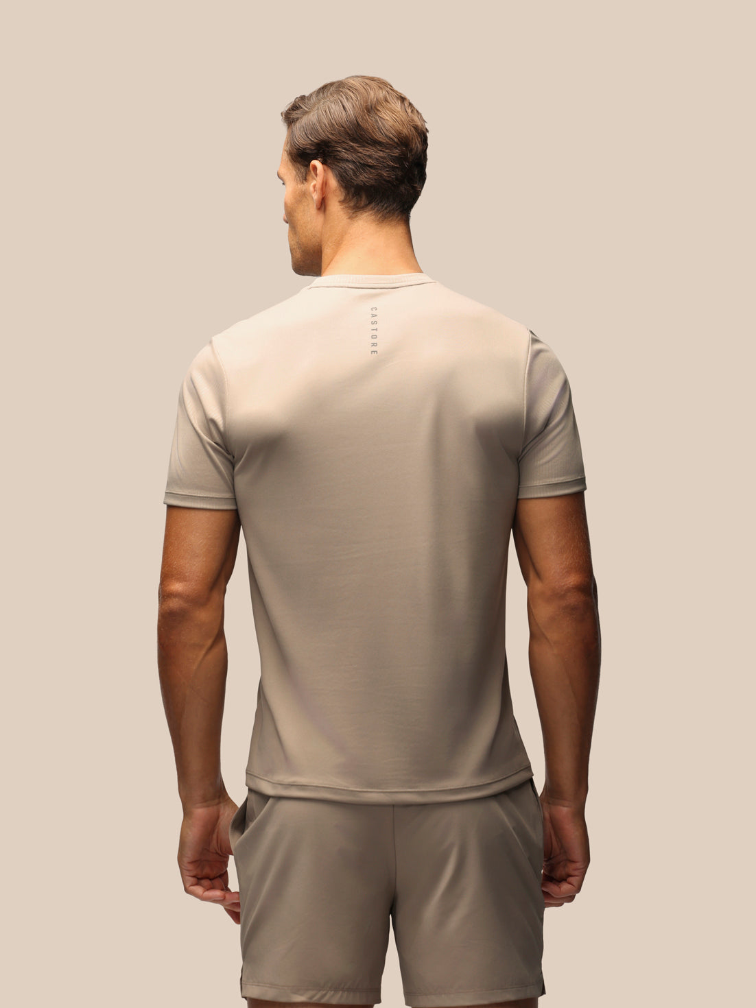 Men's Adapt Short Sleeve All-Over Print T-Shirt - Taupe