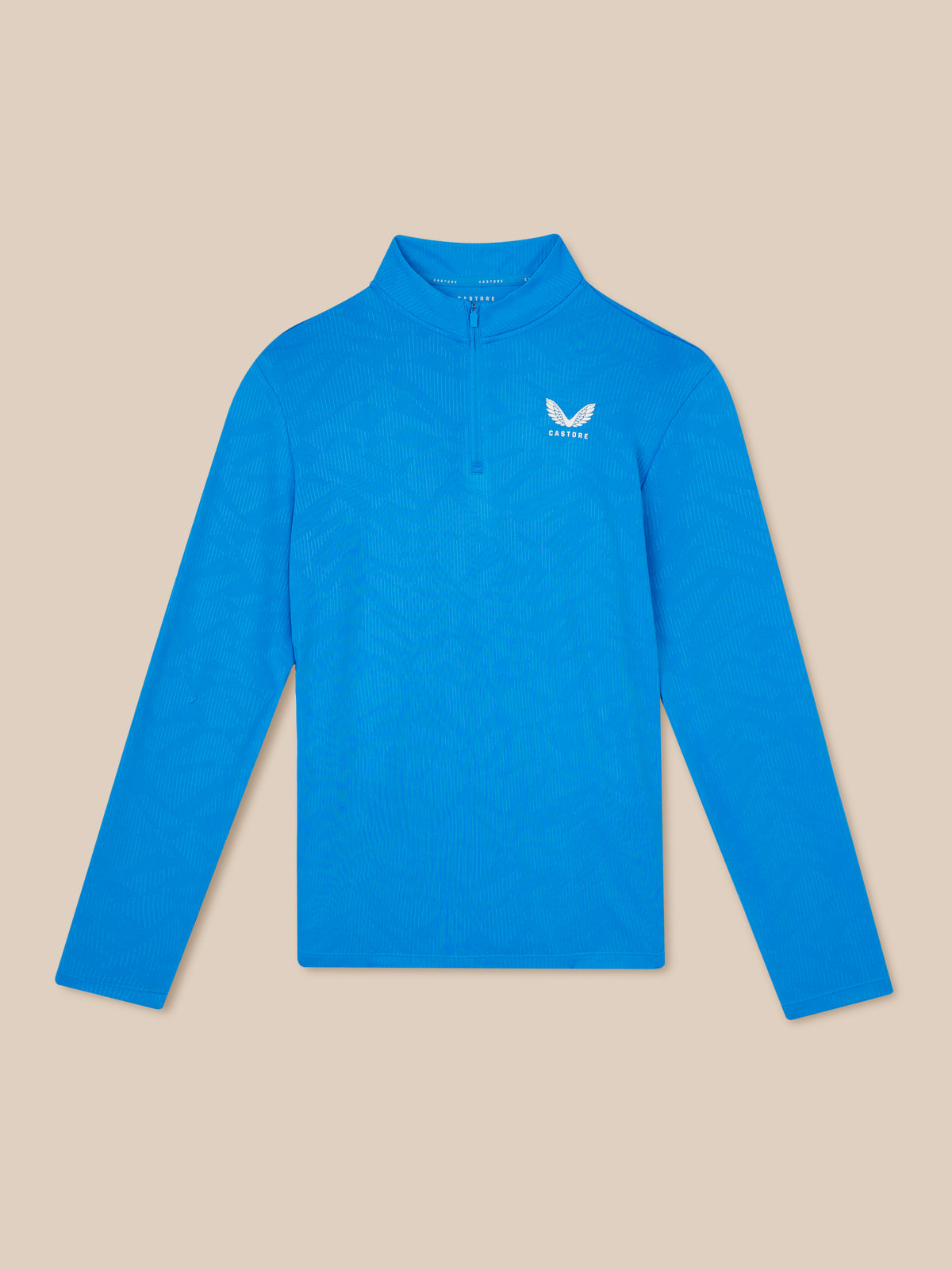 Men’s Adapt All-Over Print Quarter Zip Long Sleeve Top - Blue - Blue