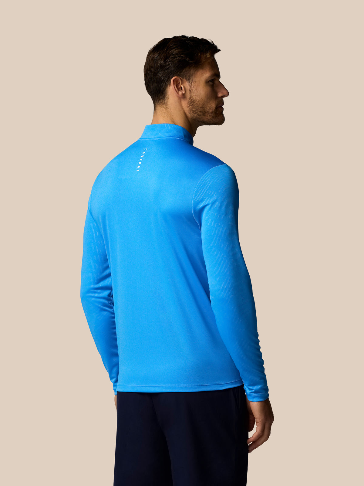 Men’s Adapt All-Over Print Quarter Zip Long Sleeve Top - Blue - Blue