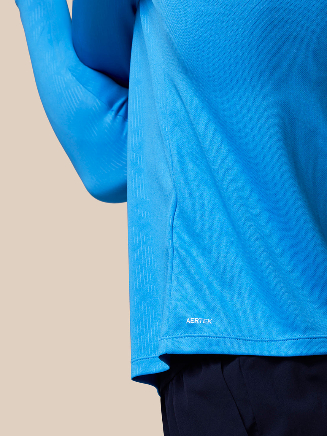 Men’s Adapt All-Over Print Quarter Zip Long Sleeve Top - Blue - Blue