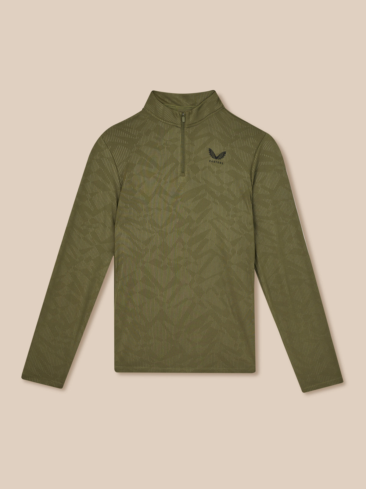 Men’s Adapt All-Over Print Quarter Zip Long Sleeve Top - Green - Ivy Green