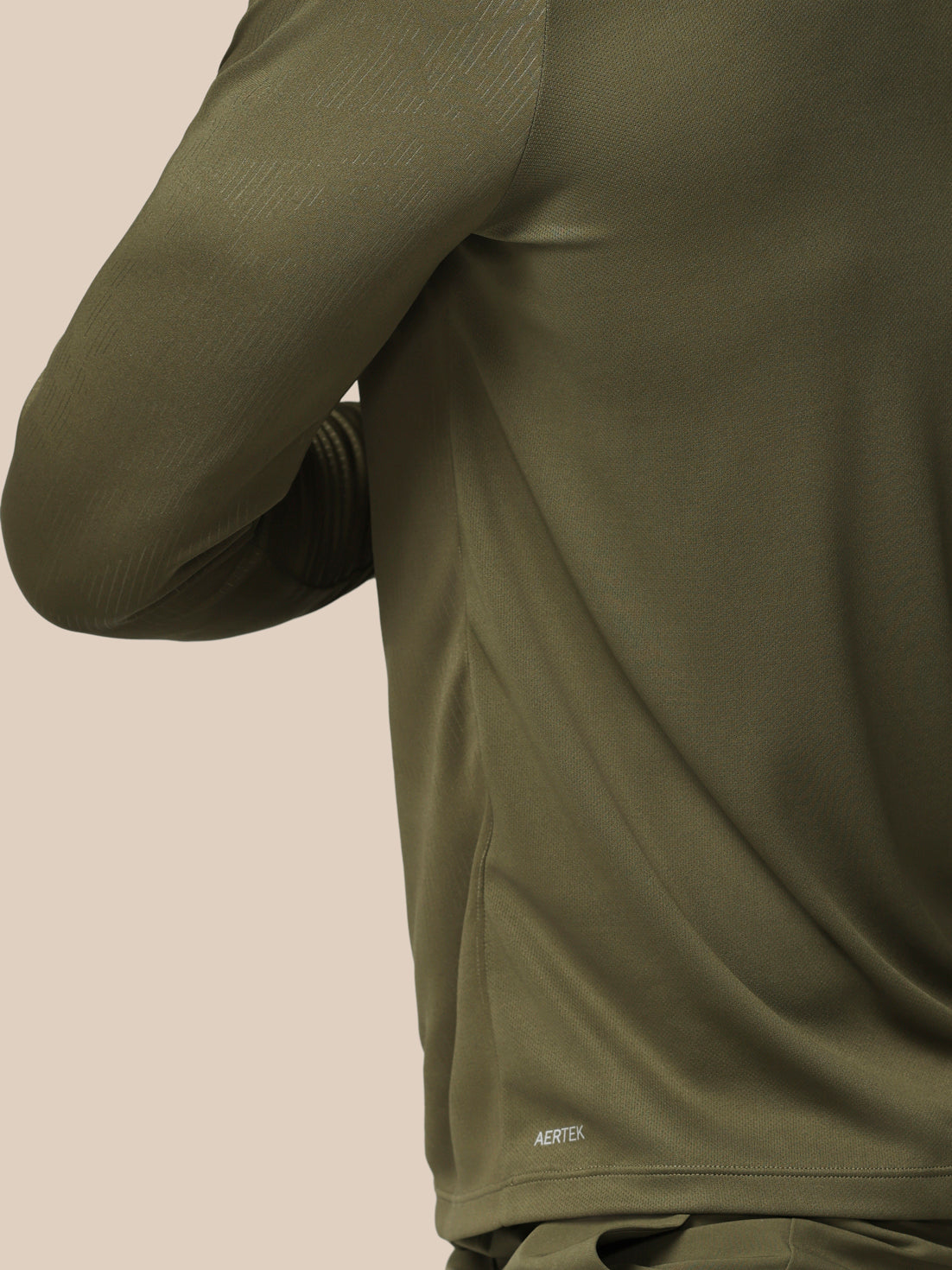 Men’s Adapt All-Over Print Quarter Zip Long Sleeve Top - Green - Ivy Green