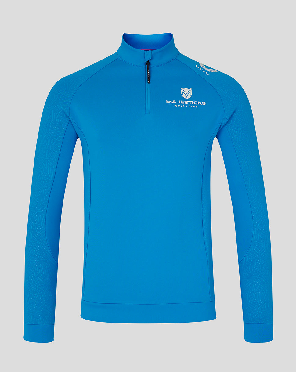 Majesticks Golf Club Men's Flex 1/4 Zip Long Sleeve Top - Blue