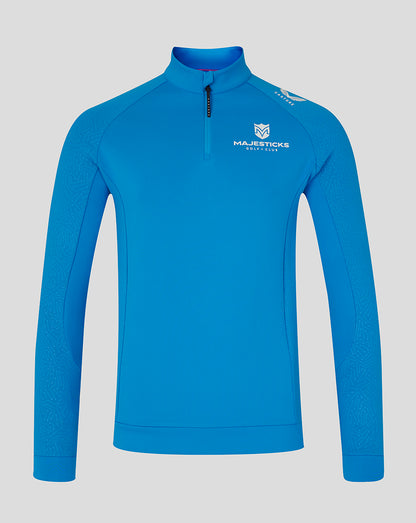 Majesticks Golf Club Men's Flex 1/4 Zip Long Sleeve Top - Blue