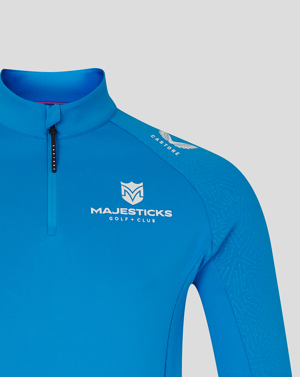 Majesticks Golf Club Men's Flex 1/4 Zip Long Sleeve Top - Blue