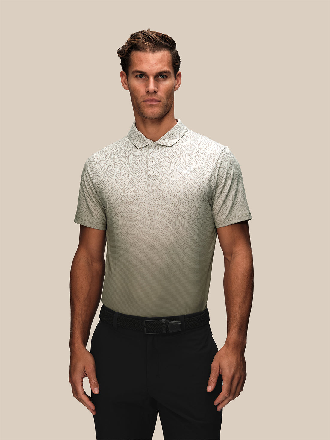 Men's Golf Short Sleeve Polo Shirt - Cream - Cream