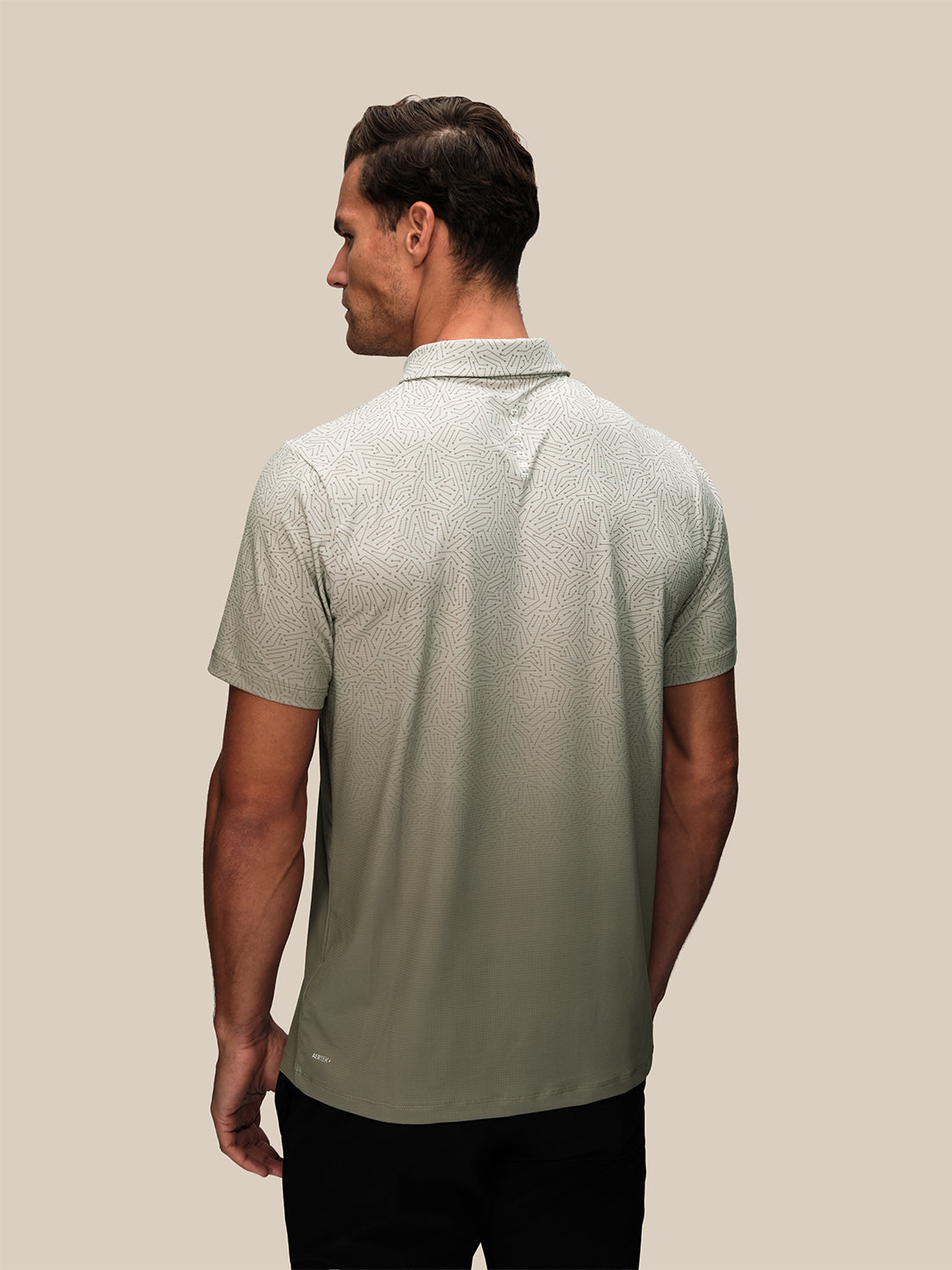 Men's Golf Short Sleeve Polo Shirt - Cream