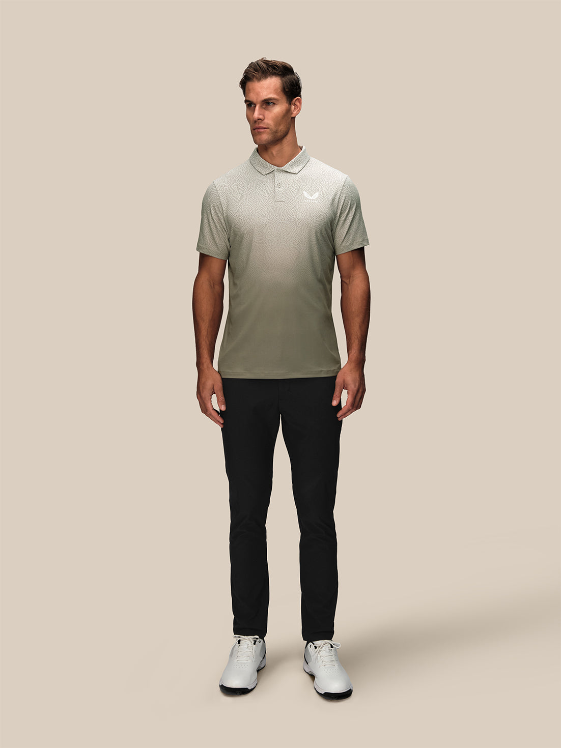 Men's Golf Short Sleeve Polo Shirt - Cream - Cream