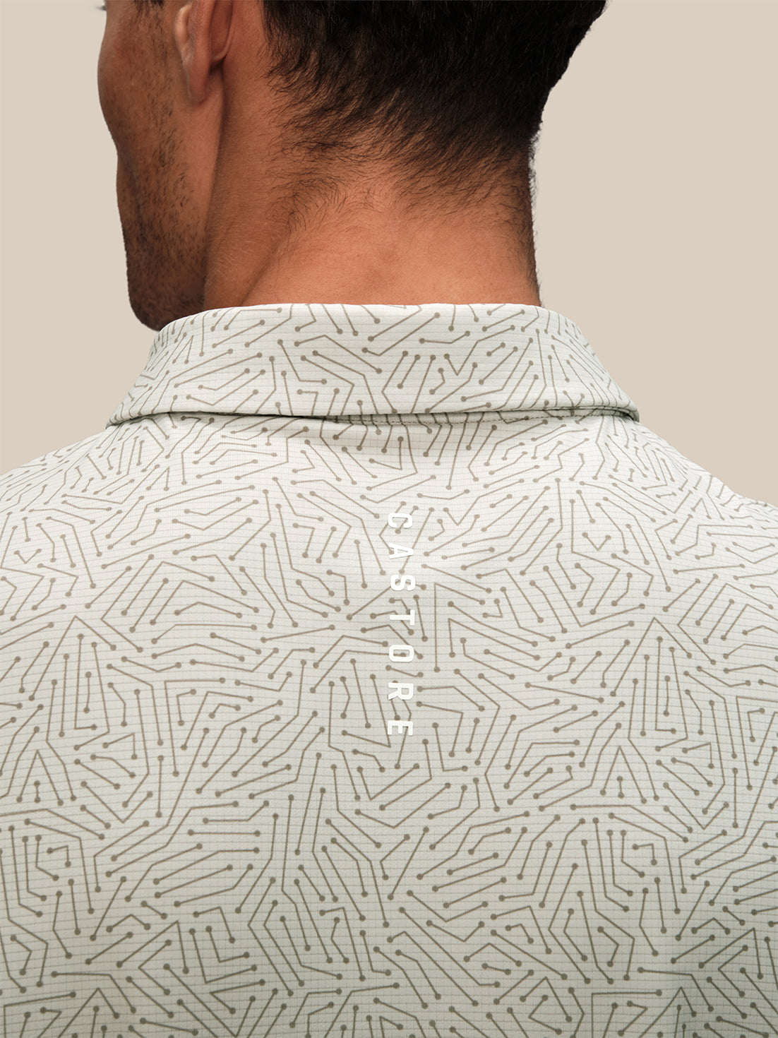 Men's Golf Short Sleeve Polo Shirt - Cream - Cream