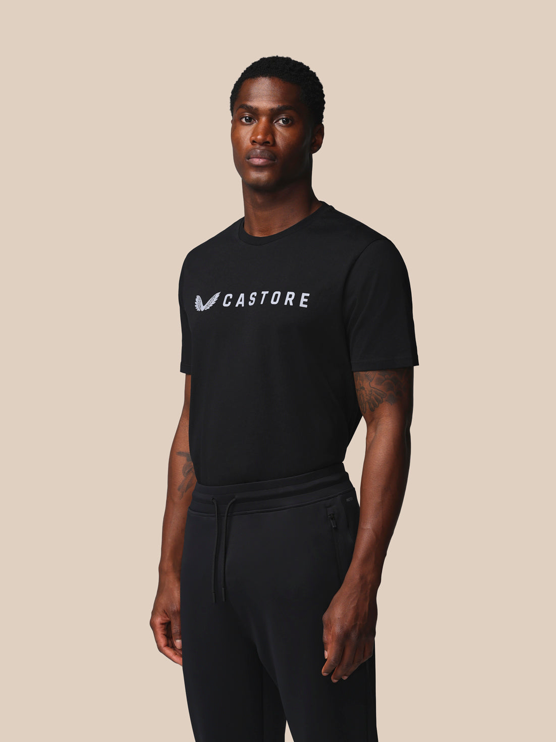 Heren Adapt T-shirt met korte mouwen en grafische print - Zwart - Zwart