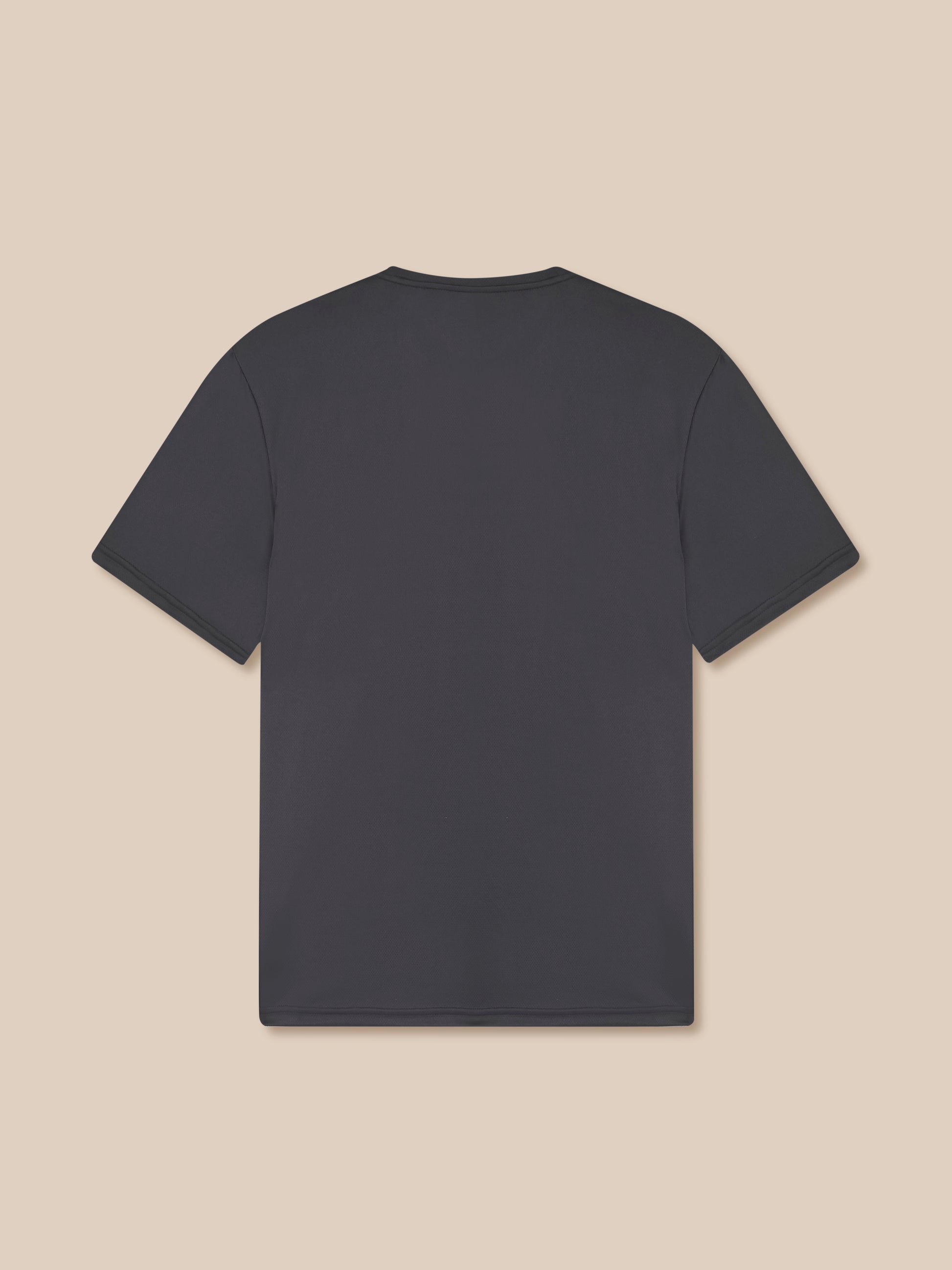Black t-shirt on a beige background