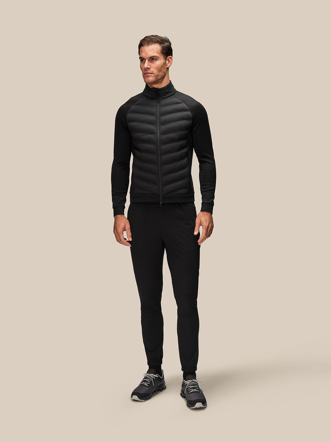 Men's Reiss x Castore Hybrid Jacket - Black - Black