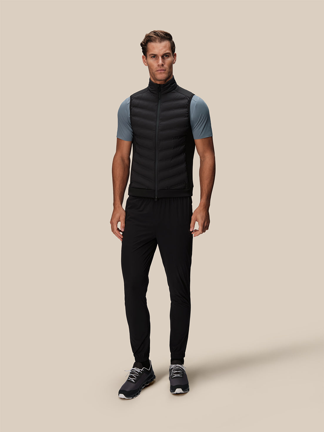 Men's Reiss x Castore Hybrid Gilet - Black - Black