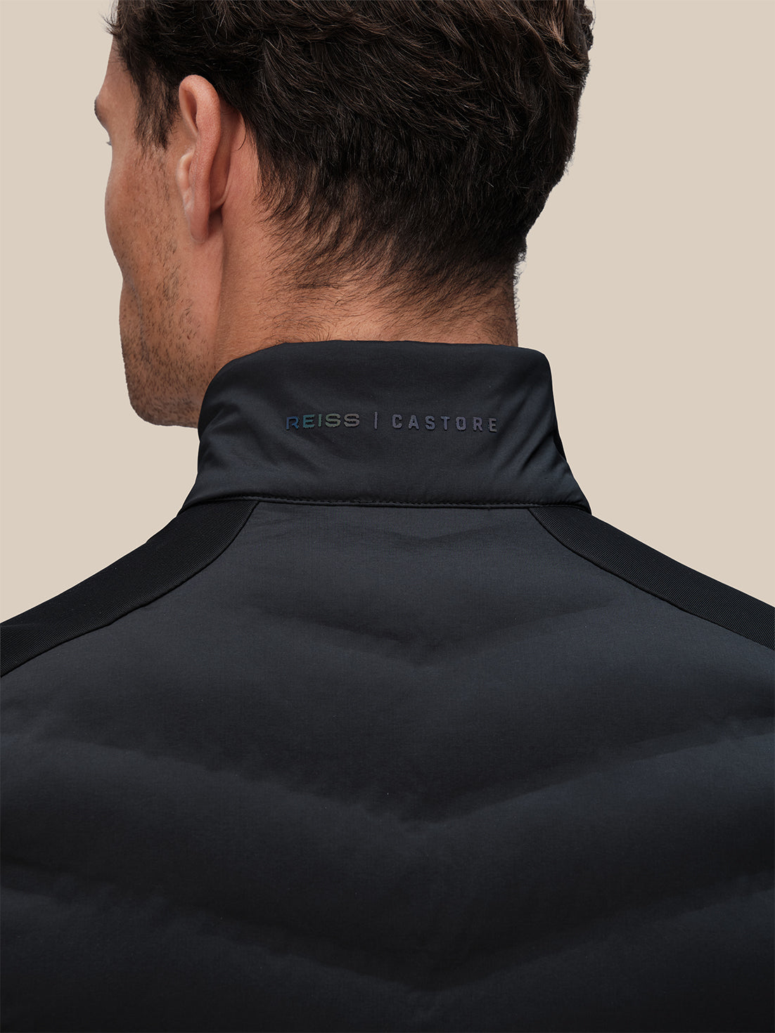 Men's Reiss x Castore Hybrid Gilet - Black - Black