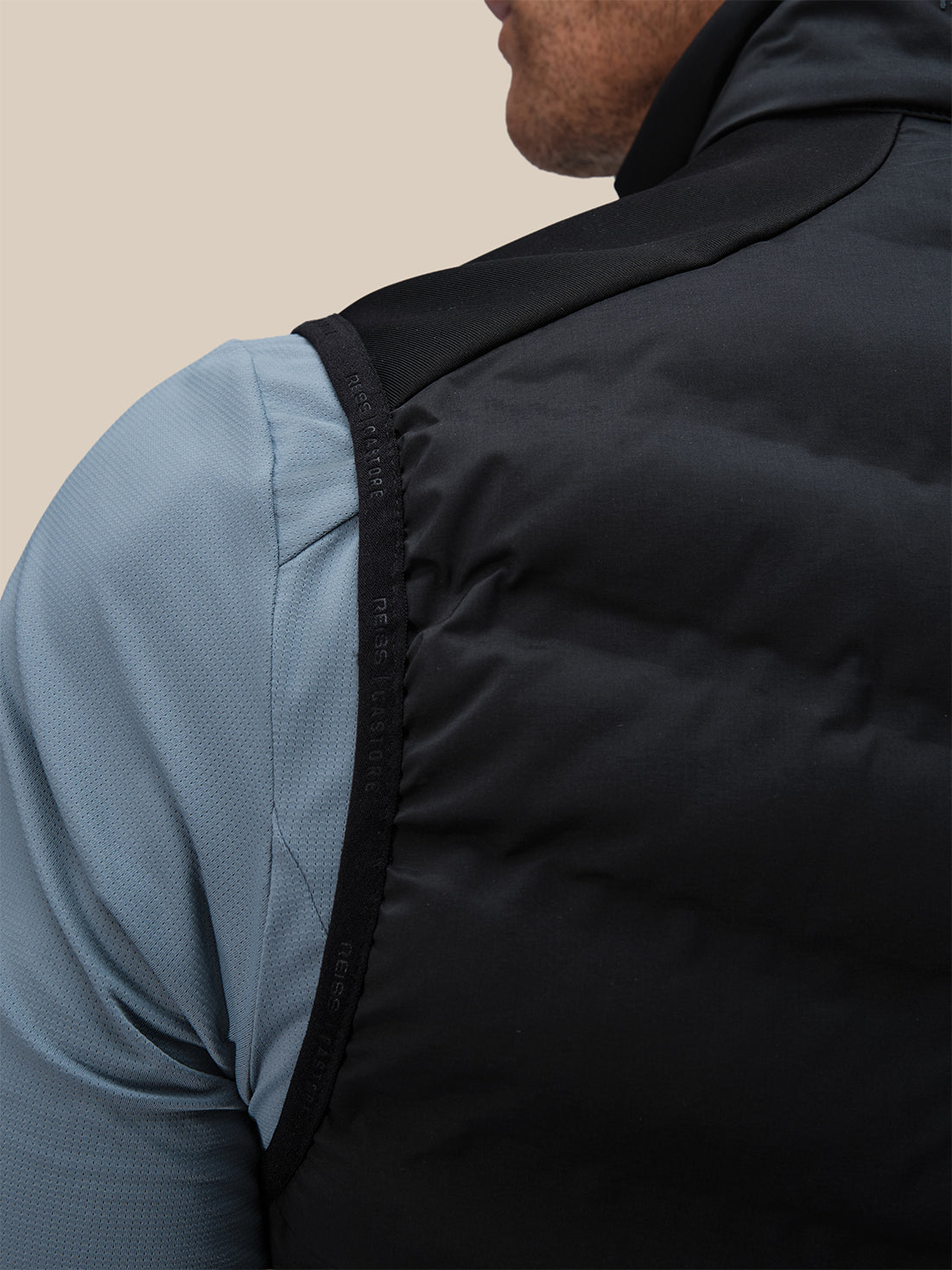Men's Reiss x Castore Hybrid Gilet - Black - Black