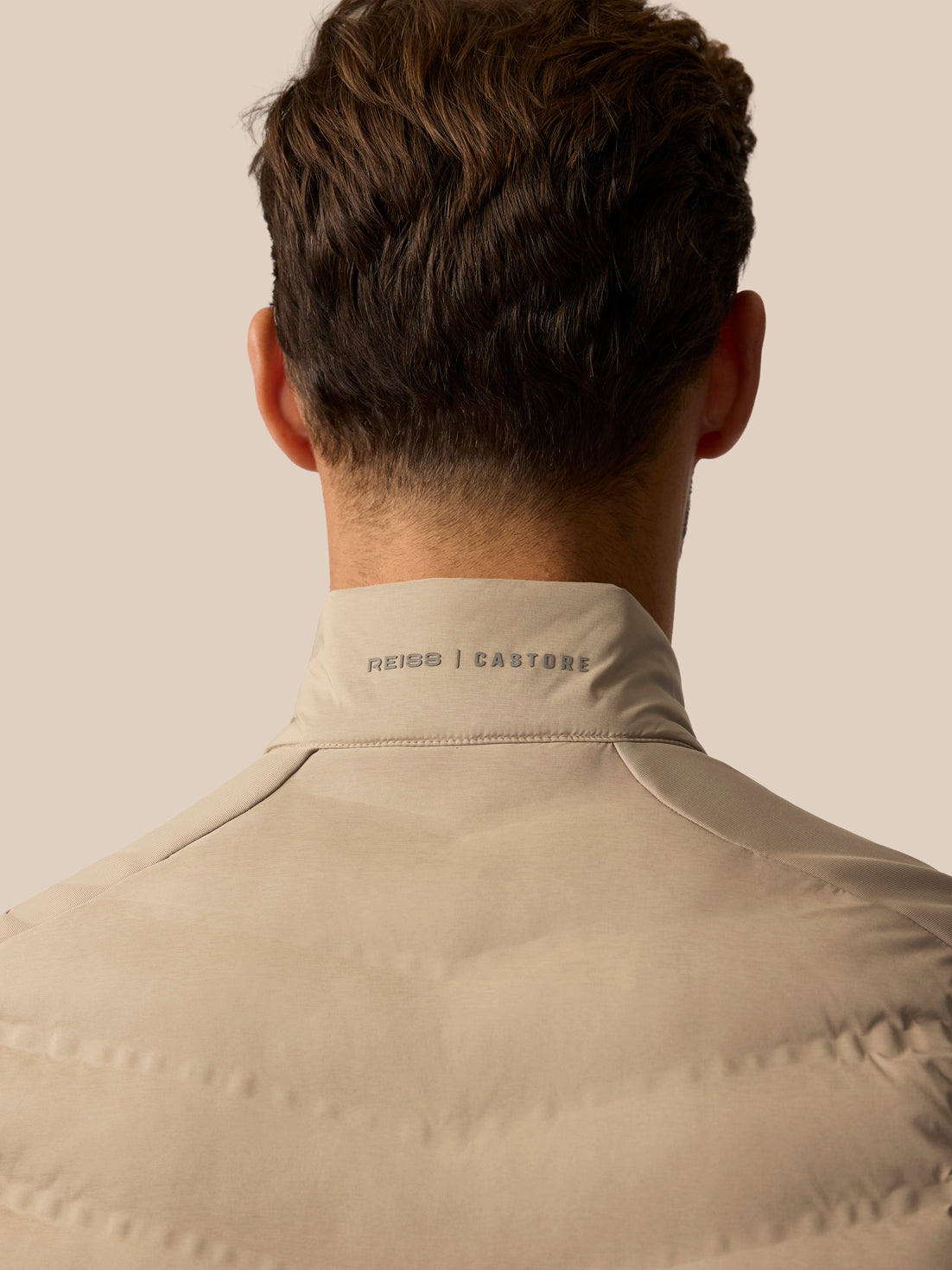 Men's Reiss x Castore Hybrid Gilet - Beige - Beige
