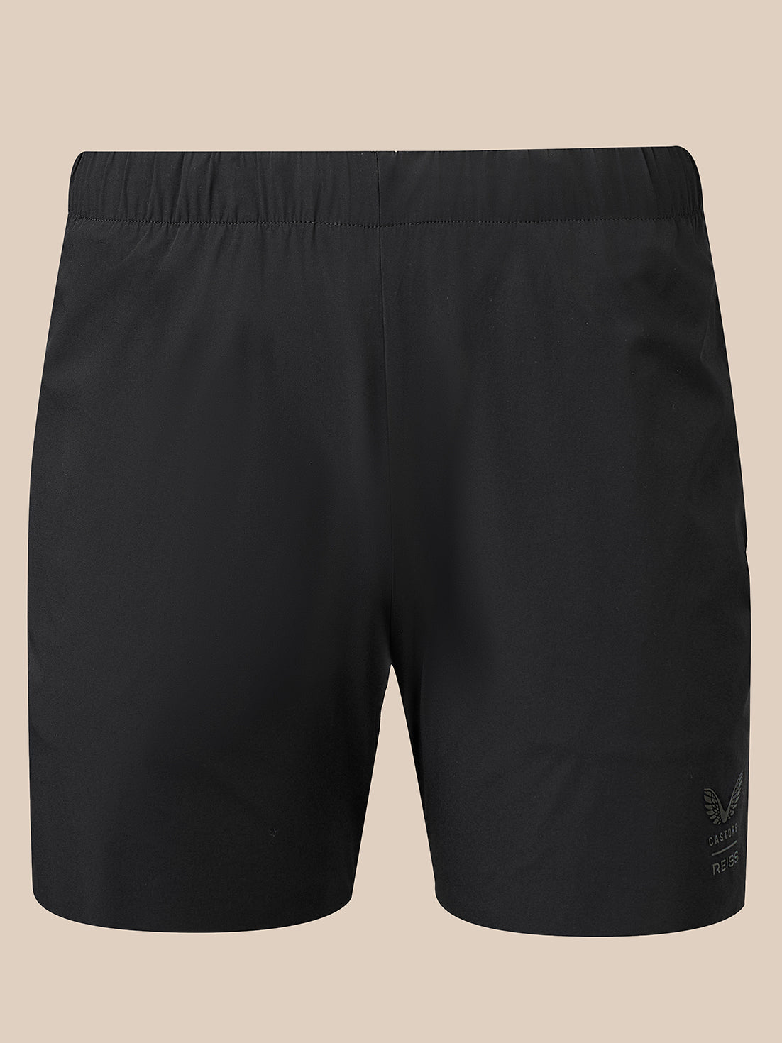 Men's Reiss x Castore 5" Deep Split Shorts - Black - Black