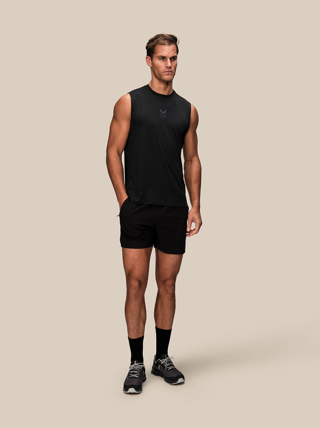 Men's Reiss x Castore Performance Vest - Black - Black