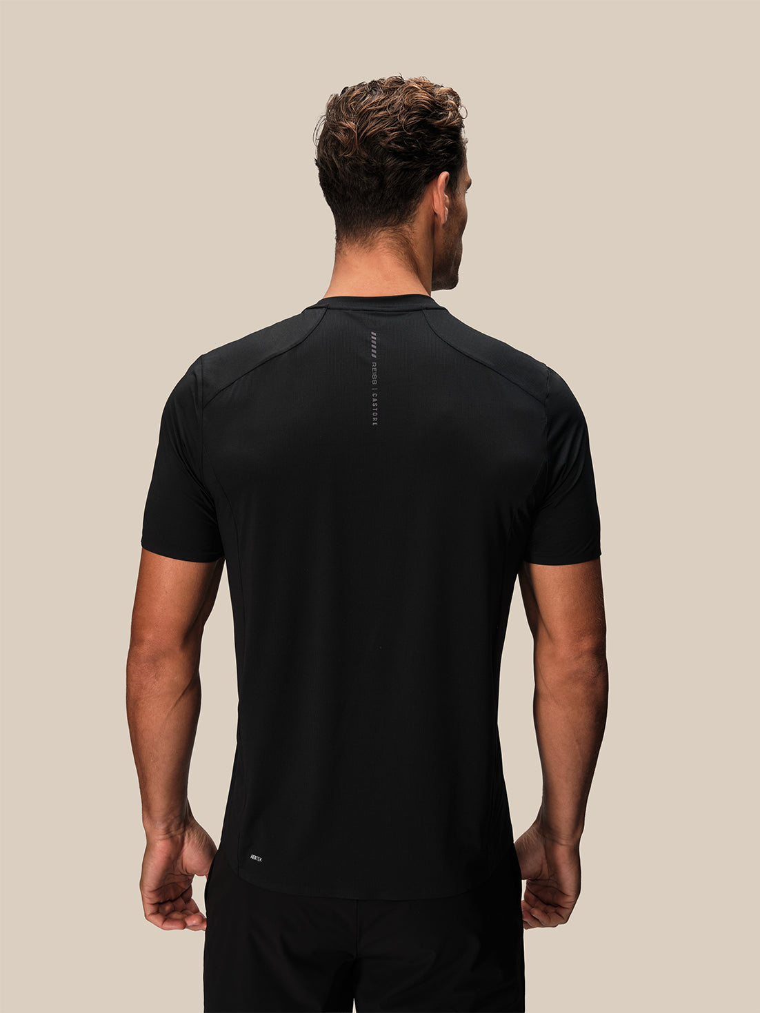 Men's Reiss x Castore Performance Short Sleeve T-Shirt - Black