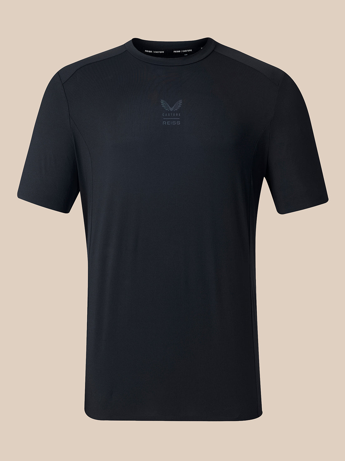 Men's Reiss x Castore Performance Short Sleeve T-Shirt - Black - Black