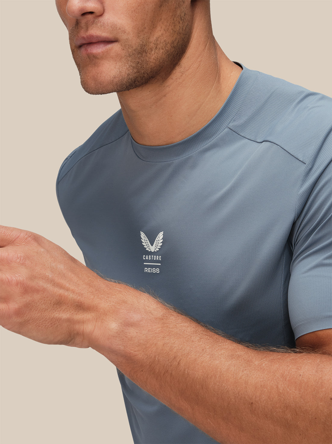 Men's Reiss x Castore Performance Short Sleeve T-Shirt - Blue - Blue
