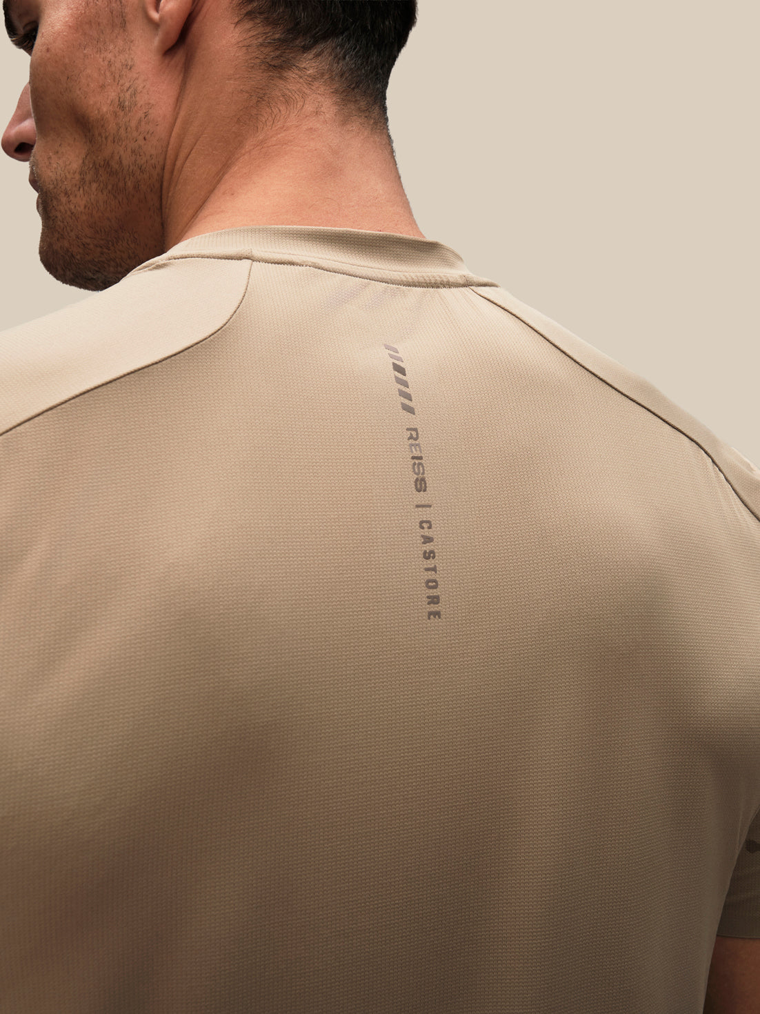 Men's Reiss x Castore Performance Short Sleeve T-Shirt - Beige - Beige