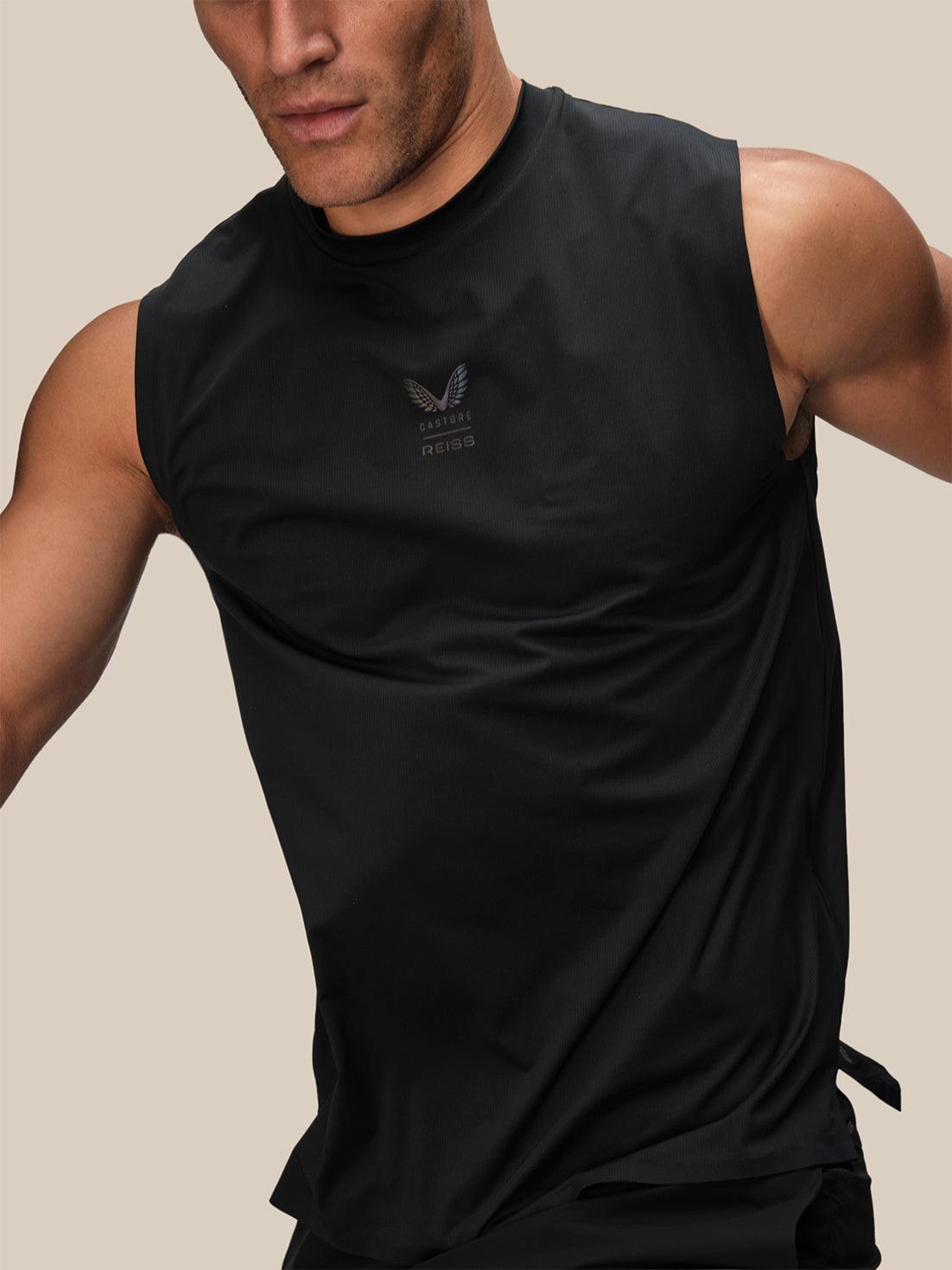 Men's Reiss x Castore Performance Vest - Black - Black