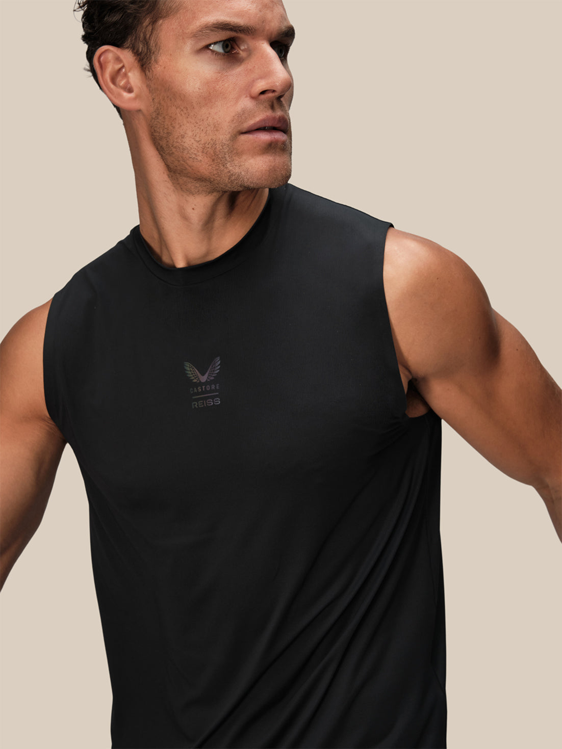 Men's Reiss x Castore Performance Vest - Black - Black