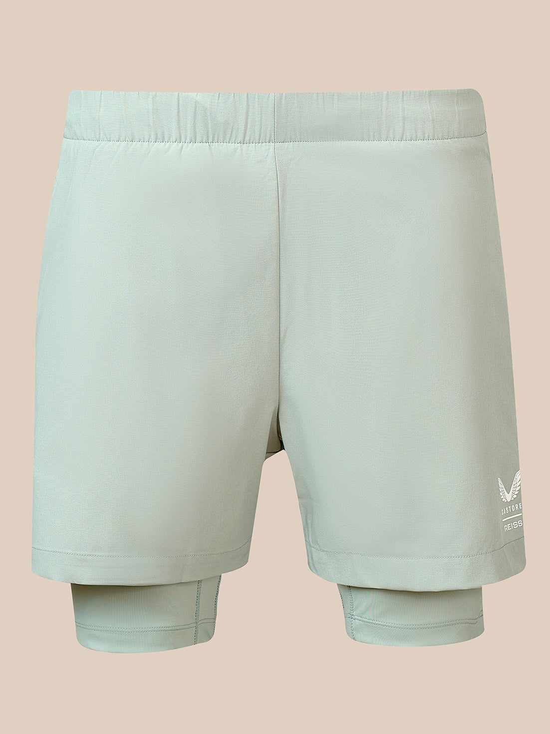 Men's Reiss x Castore 2-In-1 Graphic Shorts - Sage Green - Sage