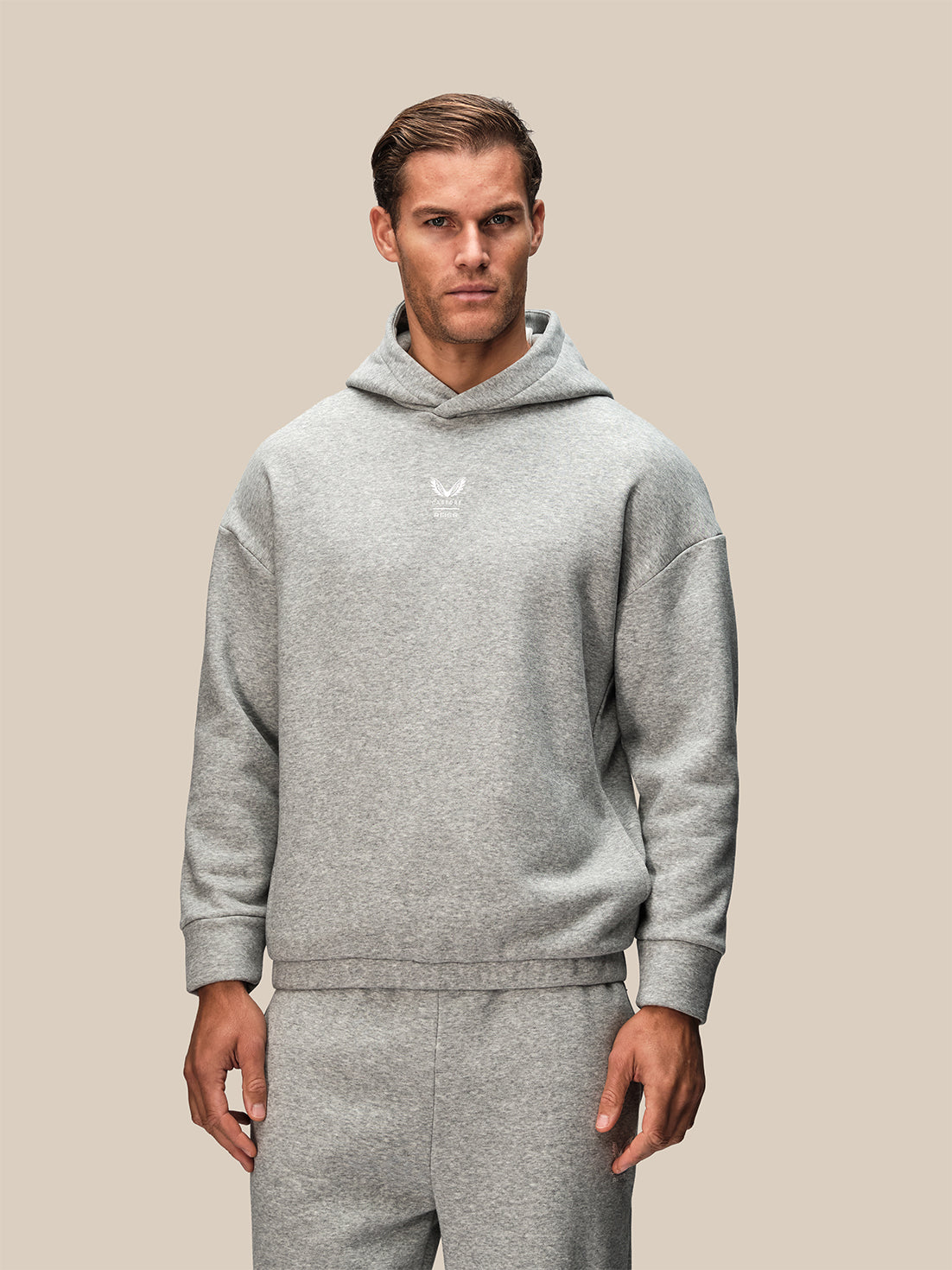 Men's Reiss x Castore Oversized Hoodie - Grey - Light Grey
