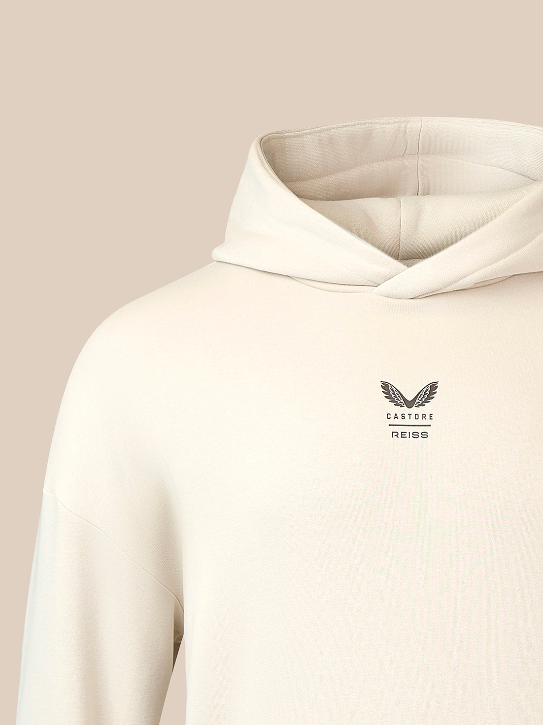 Men's Reiss x Castore Oversized Graphic Hoodie - Stone - Stone