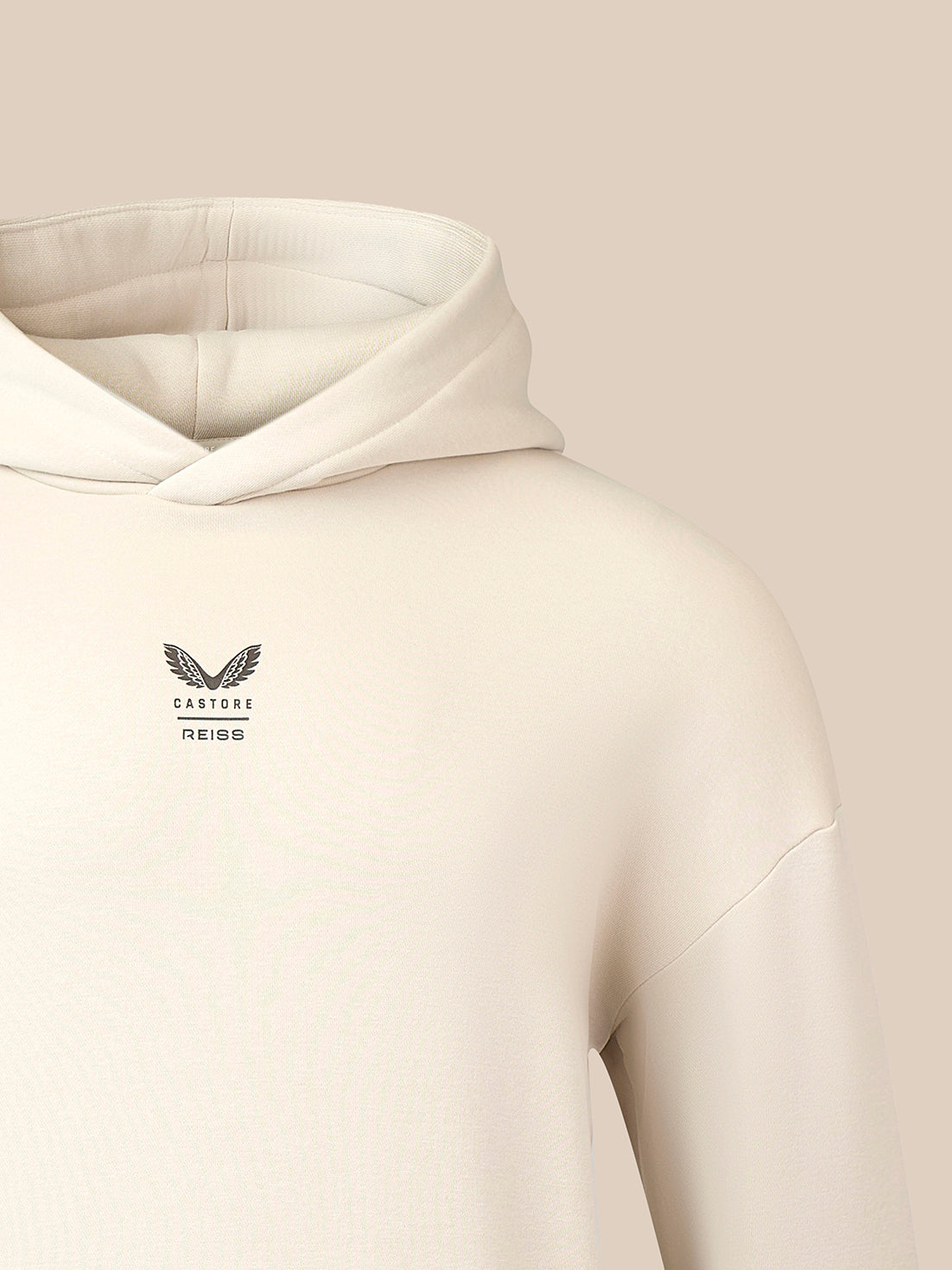 Men's Reiss x Castore Oversized Graphic Hoodie - Stone - Stone