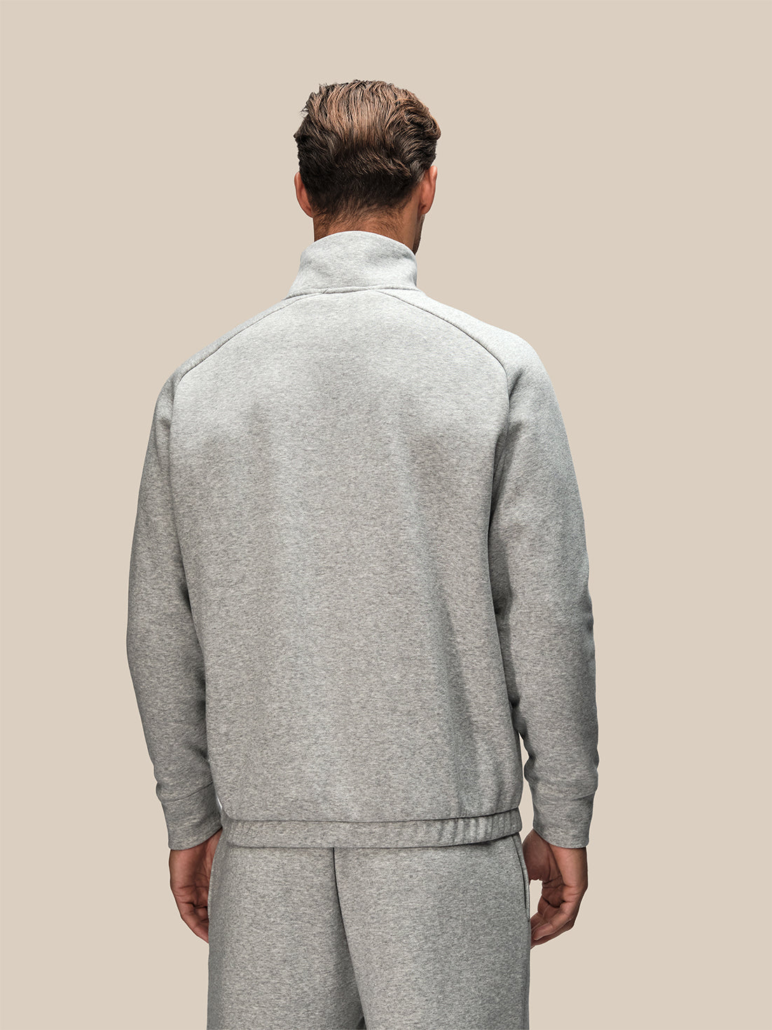 Men's Reiss x Castore Oversized 1/4 Zip Sweatshirt - Light Grey