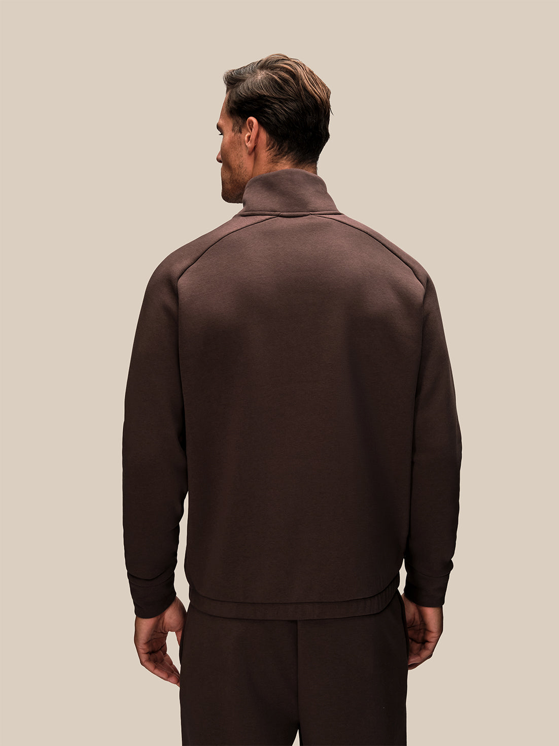 Men's Reiss x Castore Oversized 1/4 Zip Sweatshirt - Brown