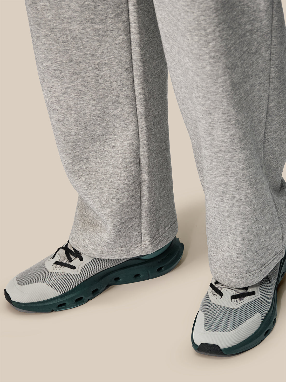 Men's Reiss x Castore Wide Leg Fleece Jogger - Light Grey - Light Grey