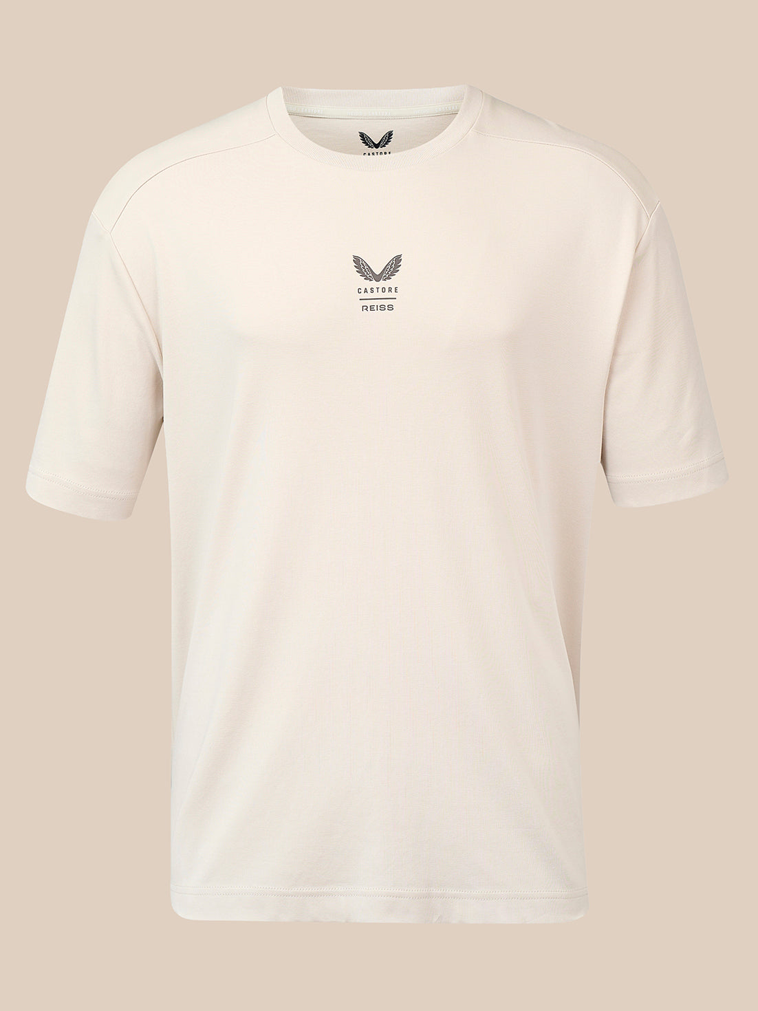 Men's Reiss x Castore Oversized Graphic Short Sleeve T-Shirt - Stone - Stone