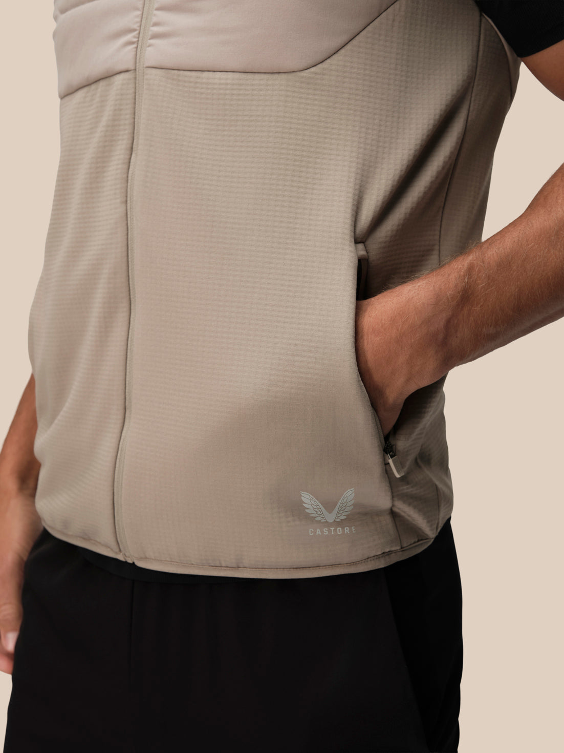 Men's Thermo Hybrid Gilet - Taupe - Taupe
