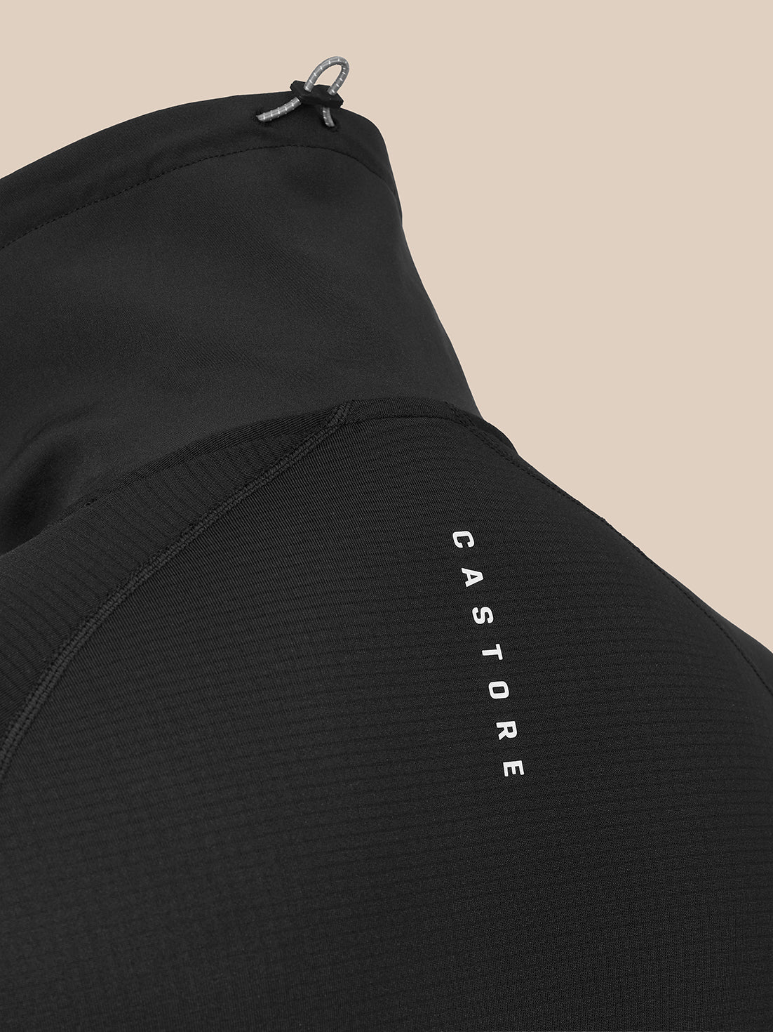 Men's Slim Fit Thermo 1/2 Zip Long Sleeve Top - Black - Black