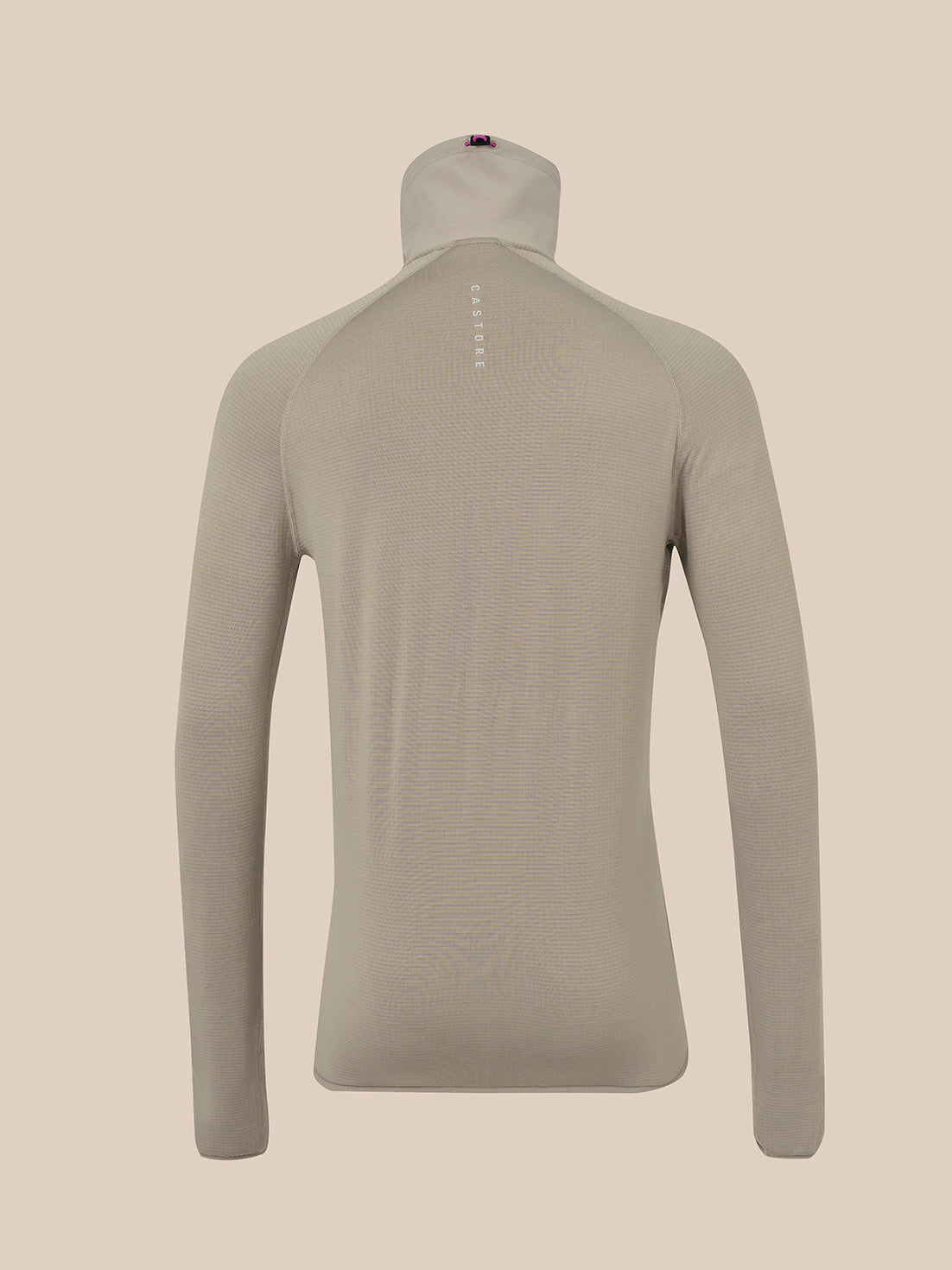 Men's Slim Fit Thermo 1/2 Zip Long Sleeve Top - Taupe - Taupe