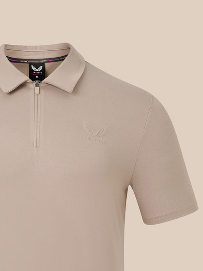 Men's Elevated Lifestyle Short Sleeve Polo - Taupe