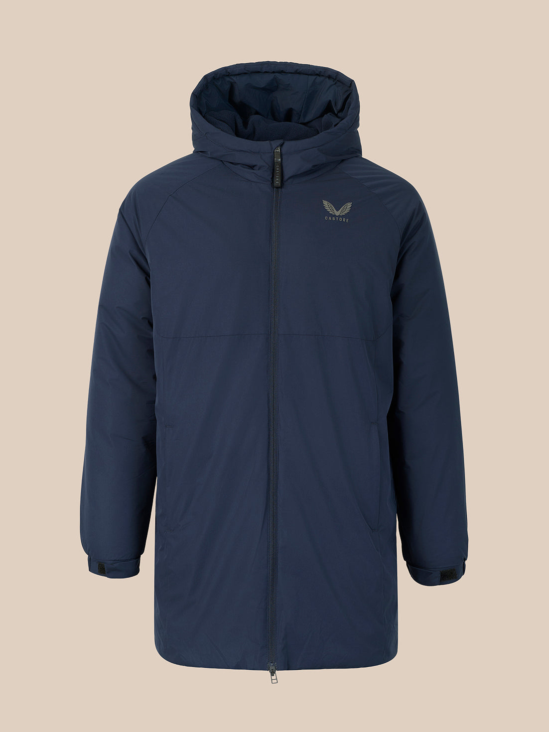 Men's Longline Wadded Jacket - Navy - Navy