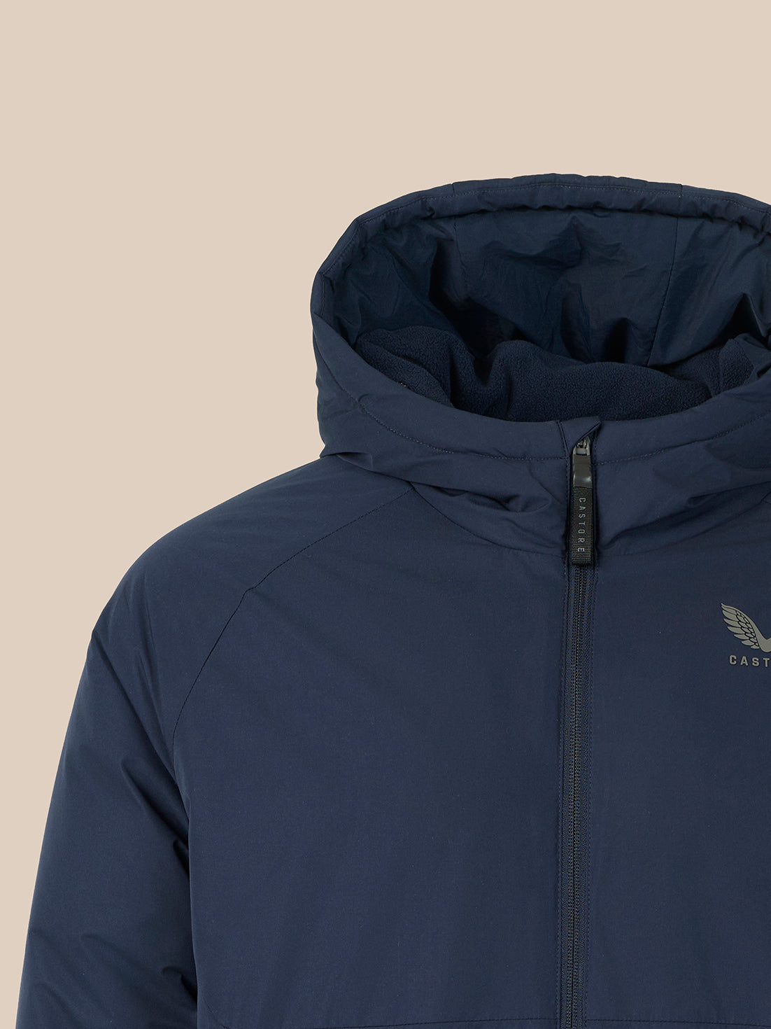 Men's Longline Wadded Jacket - Navy - Navy