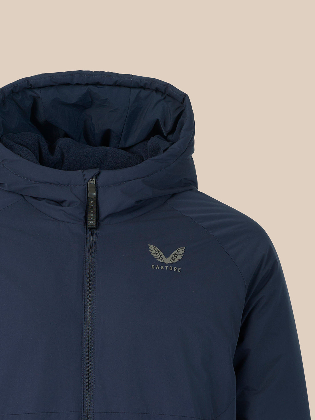 Men's Longline Wadded Jacket - Navy - Navy